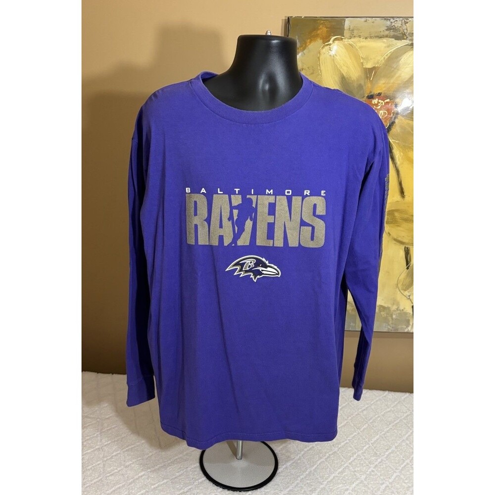 Vintage Logo Athletic Baltimore Ravens NFL USA Made Long Sleeve Tee Men’s Size L